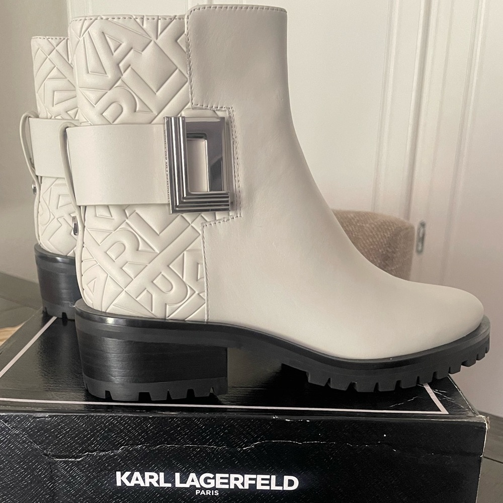 Karl Lagerfeld Paris Women's Vara Buckled Booties